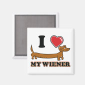 I-HEART-MY-WEINER MAGNEET (Voorkant / Achterkant)