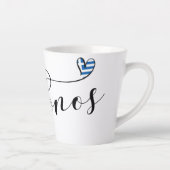 I Heart Mykonos, Griekenland, Glass, bevroren Latte Mok (Rechts)