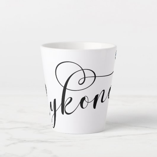 I Heart Mykonos, Griekenland, Glass, bevroren Latte Mok (Voorkant)