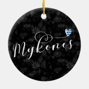 I Heart Mykonos, Griekenland Keramisch Ornament