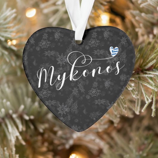 I Heart Mykonos, Griekenland Ornament (Boom)