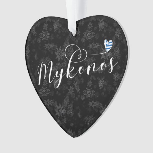 I Heart Mykonos, Griekenland Ornament (voorkant)