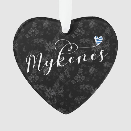 I Heart Mykonos, Griekenland Ornament (voorkant)