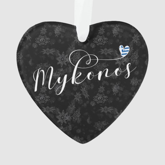 I Heart Mykonos, Griekenland Ornament (achterkant)
