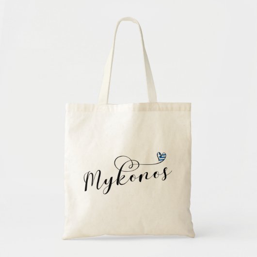 I Heart Mykonos, Griekenland Tote Bag (Voorkant)