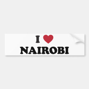 I Heart Nairobi Kenia Bumpersticker