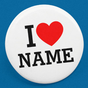 I Heart Name Button