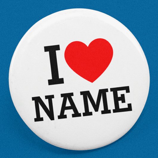 I Heart Name Button