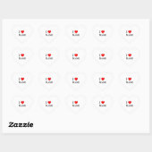 I heart name (customisable) hart sticker (Vel)