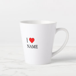 I heart name (customisable) latte mok