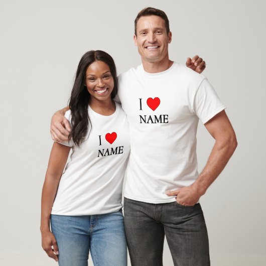 I heart name (customisable) t-shirt (Unisex)