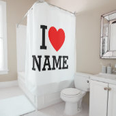 I Heart Name Shower Curtain Douchegordijn (In situ)