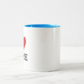 I Heart Name Two-Tone Coffee Mug Tweekleurige Koffiemok (Center)