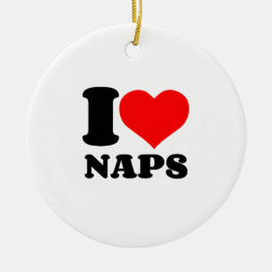 I HEART NAPS KERAMISCH ORNAMENT