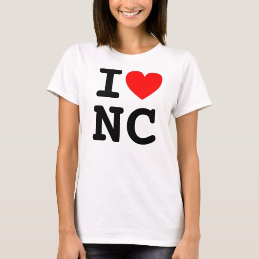 I Heart NC Shirt (Voorkant)