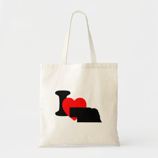 I Heart Nebraska Tote Bag (Voorkant)