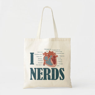 I Heart NERDS Canvas tas