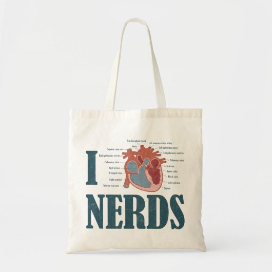 I Heart NERDS Canvas tas (Voorkant)