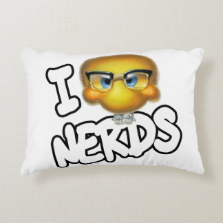 I Heart Nerds geborsteld Polyester Pillow 16 x 12  Decoratief Kussen