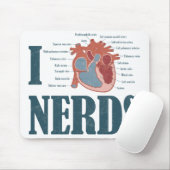 I Heart NERDS Mousepad Muismat (Met muis)