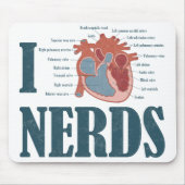 I Heart NERDS Mousepad Muismat (Voorkant)