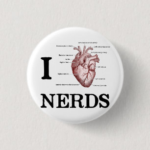 I Heart Nerds Ronde Button 3,2 Cm