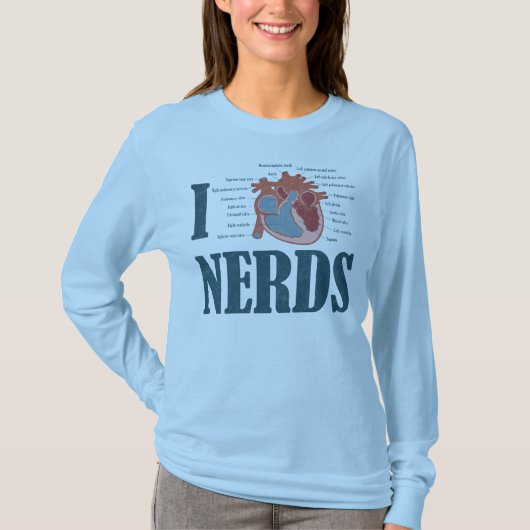 I Heart NERDS T-shirt (Voorkant)