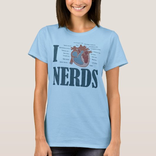I Heart NERDS T-shirt (Voorkant)