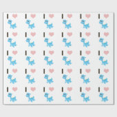 I Heart Nessie Cadeaupapier (Vlak)