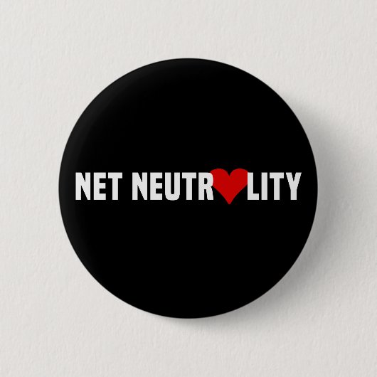I Heart Net Neutrality Ronde Button 5,7 Cm (Voorkant)