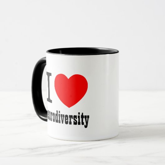 I Heart Neurodiversity/I LOVE Neurodiversity Mok (Voorkant links)