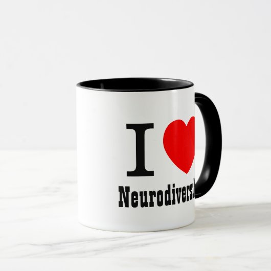 I Heart Neurodiversity/I LOVE Neurodiversity Mok (Voorkant rechts)