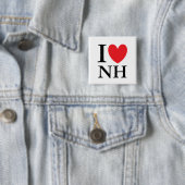 I Heart New Hampshire Vierkante Button 5,1 Cm (In situ)