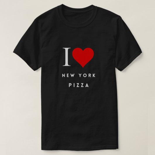I Heart New York Pizza blk Mannen T-shirt (Design voorkant)