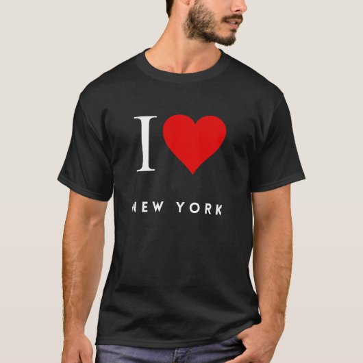 I Heart New York zwart Mannen T-shirt (Voorkant)