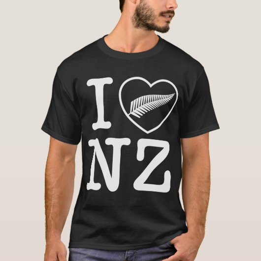 I heart New Zealand T-shirt (Voorkant)