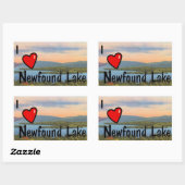 I Heart Newfound Lake Rechthoekige Sticker (Vel)