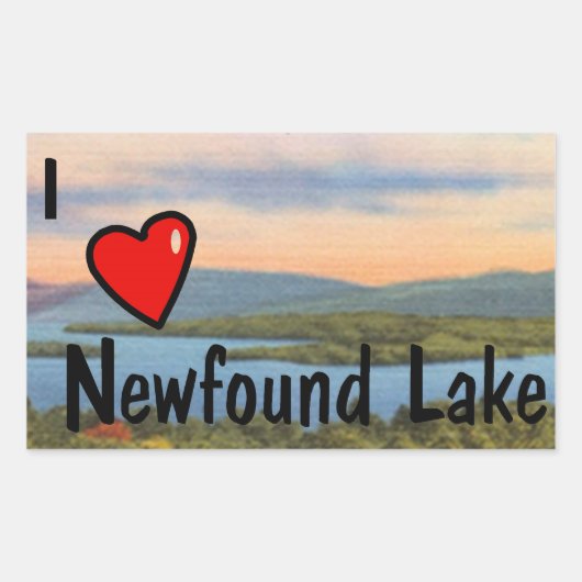I Heart Newfound Lake Rechthoekige Sticker (Voorkant)