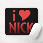 I Heart Nick Fan Mousepad Muismat (Met muis)