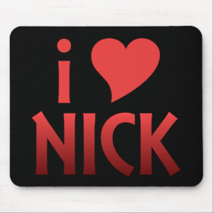 I Heart Nick Fan Mousepad Muismat