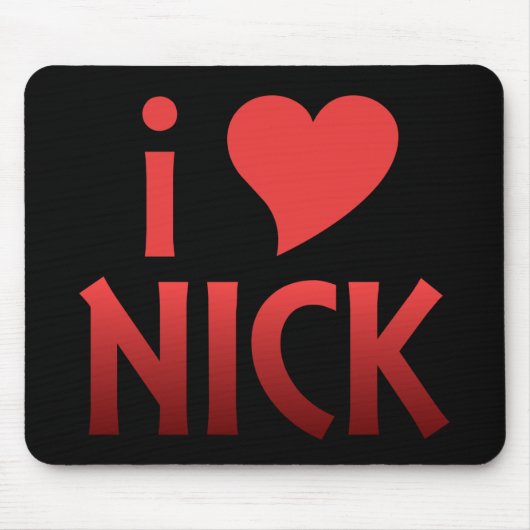 I Heart Nick Fan Mousepad Muismat (Voorkant)