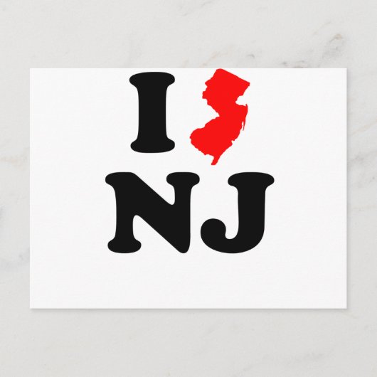 I Heart NJ Briefkaart (Voorkant)