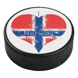 I Heart Noorwegen Noorse vlag Hockey Puck
