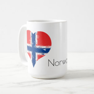 I Heart Noorwegen Noorse vlag Koffiemok
