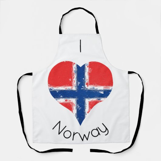I Heart Noorwegen Noorse vlag Schort (Voorkant)
