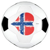 I Heart Noorwegen Noorse vlag Voetbal (Gedraaid)