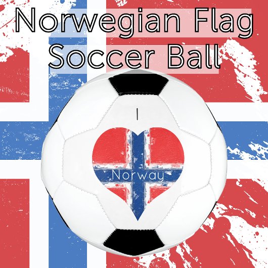 I Heart Noorwegen Noorse vlag Voetbal