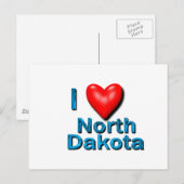 I Heart North Dakota Briefkaart (Voorkant / Achterkant)