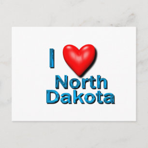 I Heart North Dakota Briefkaart