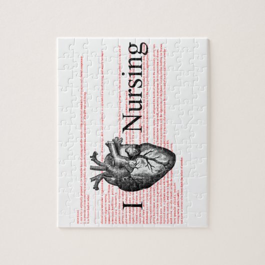 I Heart Nursing Legpuzzel (Verticaal)